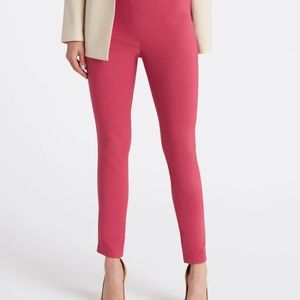 NWT Tinsley Mid Rise Slim Straight Trouser Dark Pink Size 12